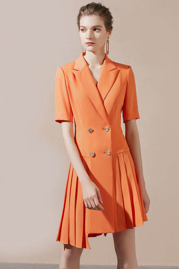 Orange blazer dress