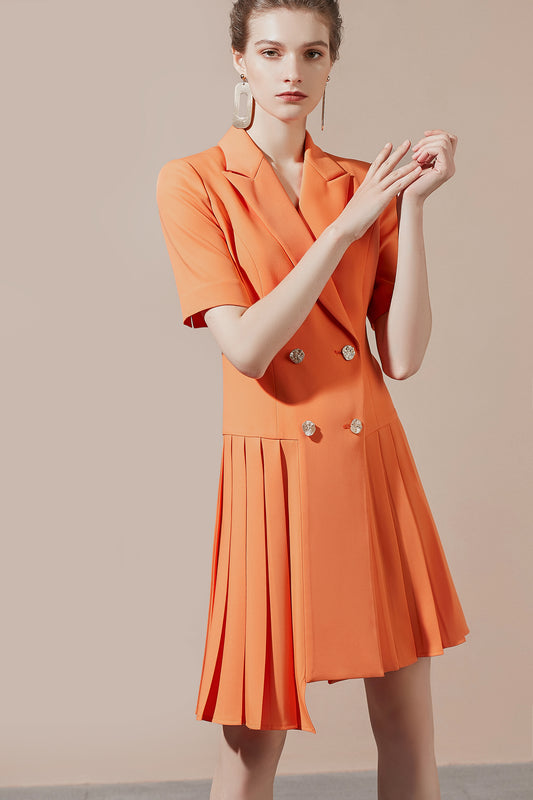 Orange blazer dress