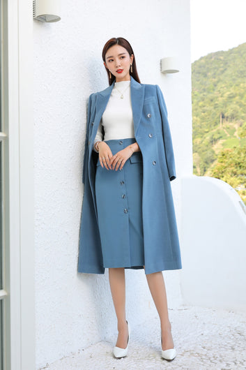 Powder Blue Long Coat