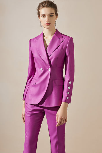 Purple blazer and pant suit