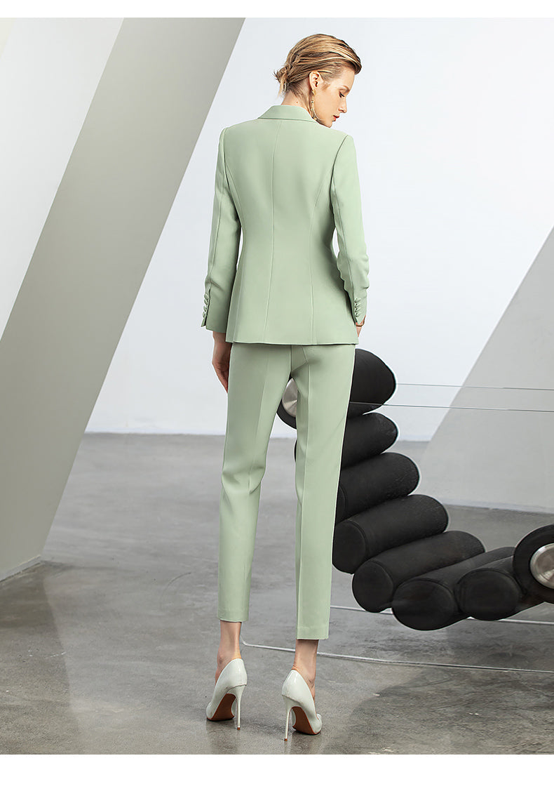 The Tana Green blazer and pants